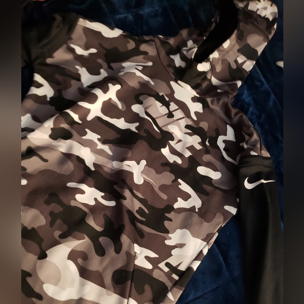 Black and White Camouflage Nike Hoodie